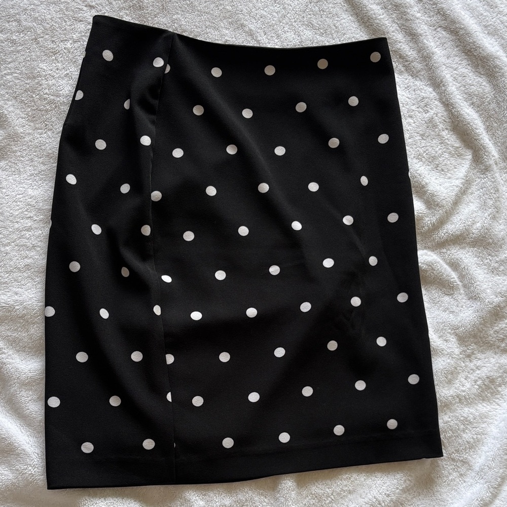 Ricki's Black Pencil Skirt with White Polka Dots